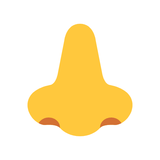 Nose Flat Default Emoji from Fluent Emoji Flat Set