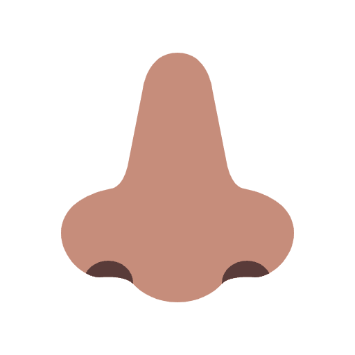 Nose Flat Medium Emoji from Fluent Emoji Flat Set
