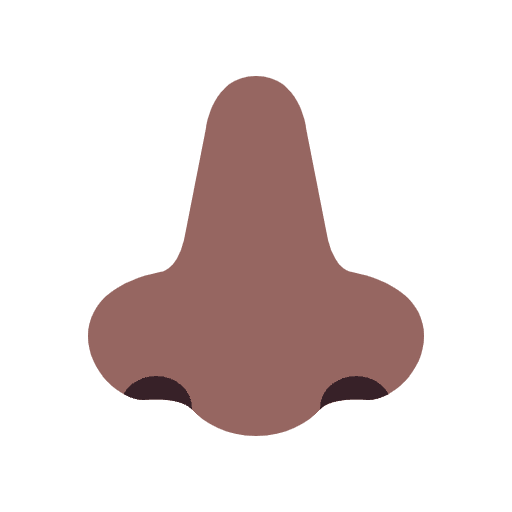 Nose Flat Medium Dark Emoji from Fluent Emoji Flat Set