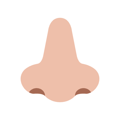 Nose Flat Medium Light Emoji from Fluent Emoji Flat Set
