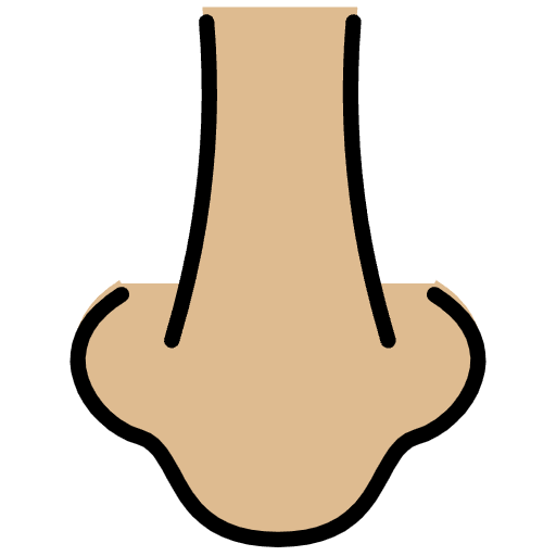 Nose Medium Light Skin Tone Emoji from OpenMoji Set