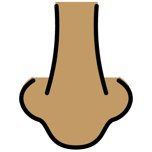 Nose Medium Skin Tone Emoji from OpenMoji Set