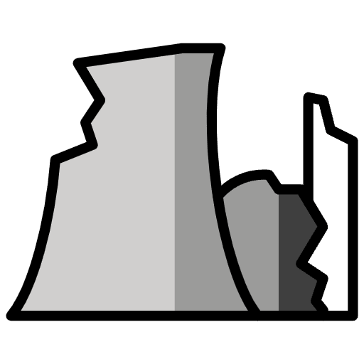 Nuclear Power Plant Ruin Emoji from OpenMoji Set