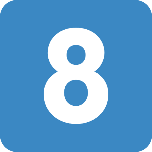 Number Eight Icon Element from Twemoji Emoji Set