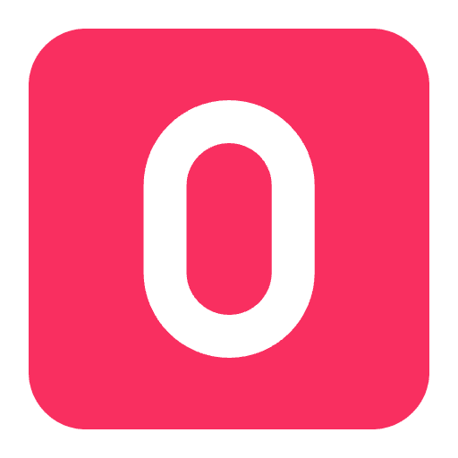 O Button (blood Type) Flat Emoji from Fluent Emoji Flat Set