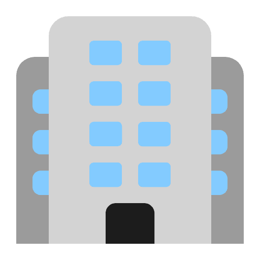 Office Building Flat Emoji from Fluent Emoji Flat Set