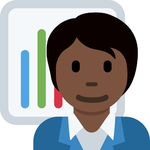 Office Worker Dark Skin Tone Emoji from Twemoji Emoji Set