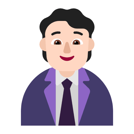 Office Worker Flat Light Emoji from Fluent Emoji Flat Set