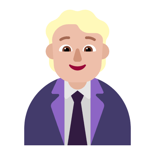 Office Worker Flat Medium Light Emoji from Fluent Emoji Flat Set