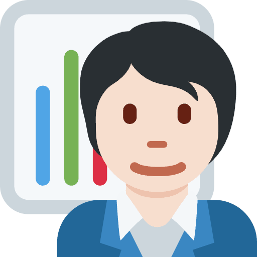 Office Worker Light Skin Tone Emoji from Twemoji Emoji Set