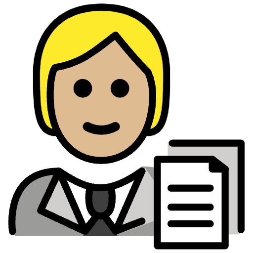 Office Worker Medium Light Skin Tone Element from OpenMoji Emoji Set