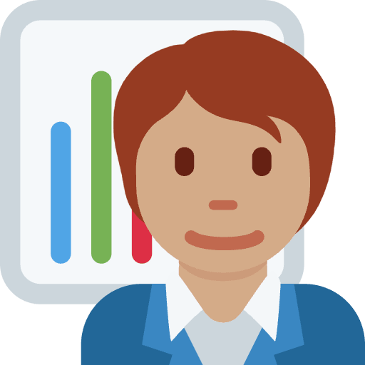 Office Worker Medium Skin Tone Element from Twemoji Emoji Set