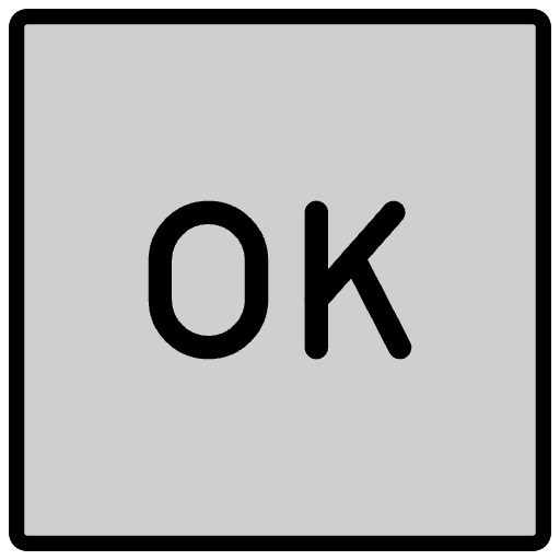 Ok Button Emoji from OpenMoji Emoji Set