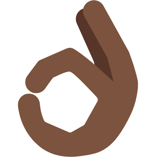 Ok Hand Dark Skin Tone Emoji from Twemoji Emoji Set