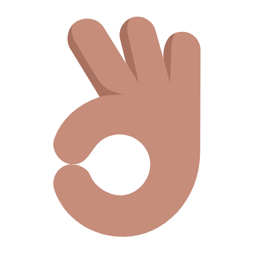 Ok Hand Flat Medium Emoji from Fluent Emoji Flat Set