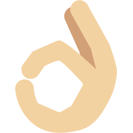 Ok Hand Medium Light Skin Tone Emoji from Twemoji Emoji Set