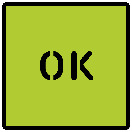 Ok Stencil Element from OpenMoji Emoji Set