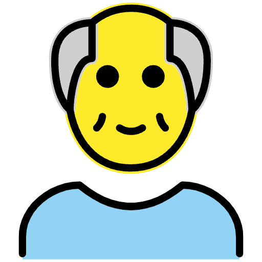 Old Man Emoji from OpenMoji Emoji Set