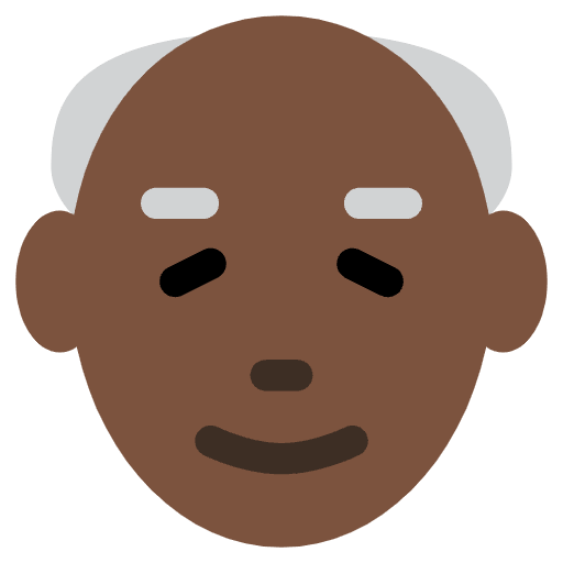Old Man Dark Skin Tone Emoji from Twemoji Emoji Set
