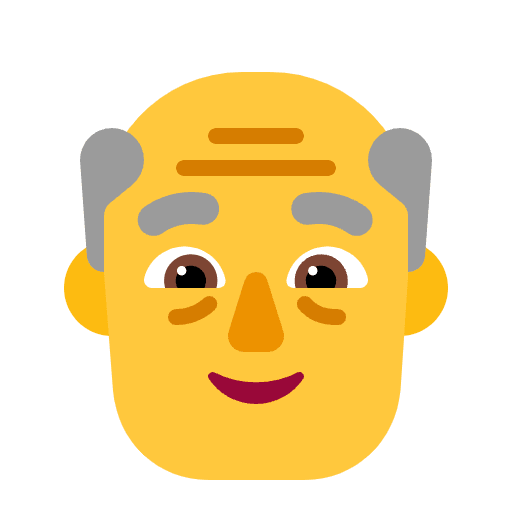 Old Man Flat Default Emoji from Fluent Emoji Flat Set