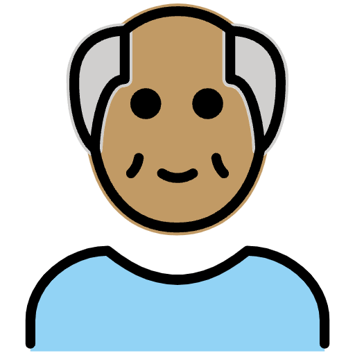 Old Man Medium Skin Tone Element from OpenMoji Emoji Set