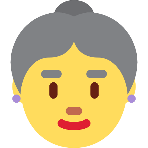 Old Woman Emoji from Twemoji Set