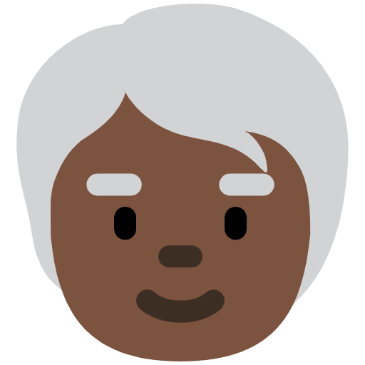 Older Person Dark Skin Tone Emoji from Twemoji Emoji Set