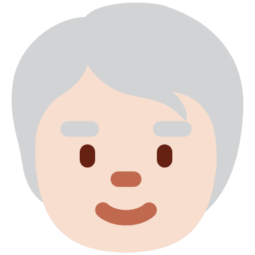 Older Person Light Skin Tone Emoji from Twemoji Emoji Set