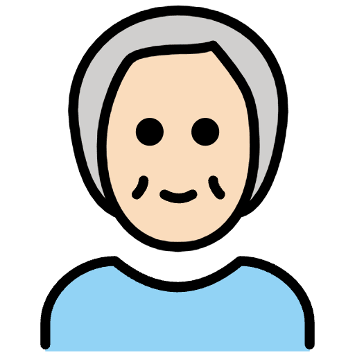Older Person Light Skin Tone Emoji from OpenMoji Emoji Set