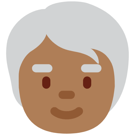 Older Person Medium Dark Skin Tone Emoji from Twemoji Emoji Set