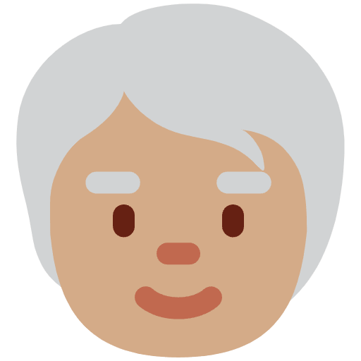 Older Person Medium Skin Tone Emoji from Twemoji Emoji Set