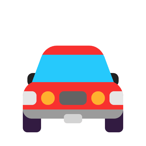 Oncoming Automobile Flat Element from Fluent Emoji Flat Set