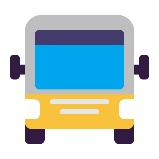 Oncoming Bus Flat Emoji from Fluent Emoji Flat Set
