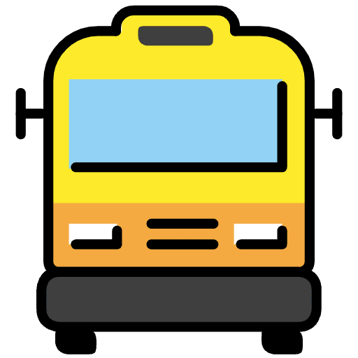 Oncoming Bus Emoji from OpenMoji Emoji Set