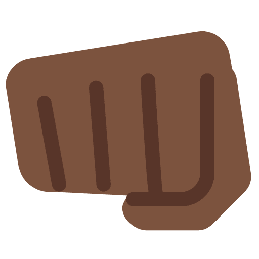 Oncoming Fist Dark Skin Tone Element from Twemoji Emoji Set