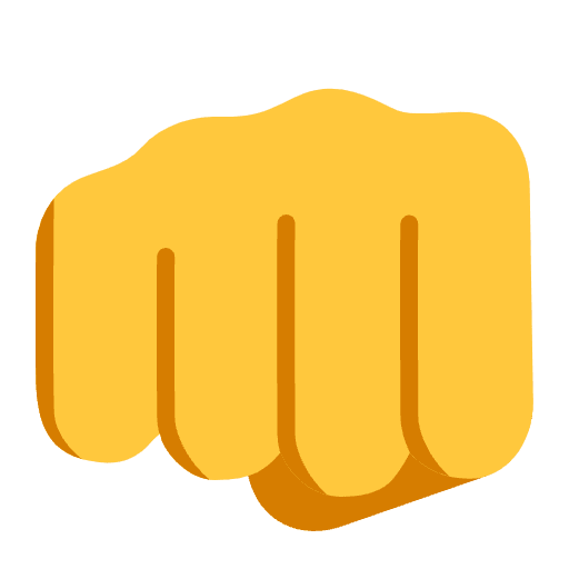 Oncoming Fist Flat Default Emoji from Fluent Emoji Flat Set