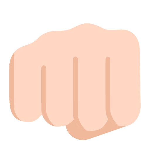Oncoming Fist Flat Light Emoji from Fluent Emoji Flat Set