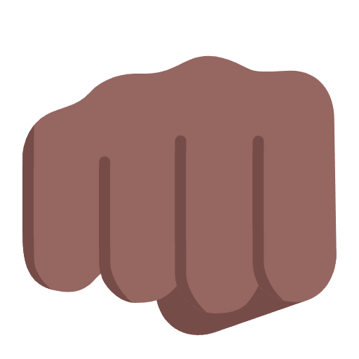 Oncoming Fist Flat Medium Dark Element from Fluent Emoji Flat Set