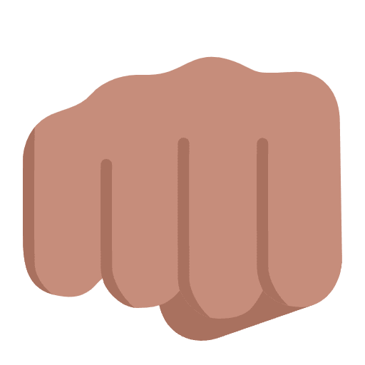 Oncoming Fist Flat Medium Emoji from Fluent Emoji Flat Set