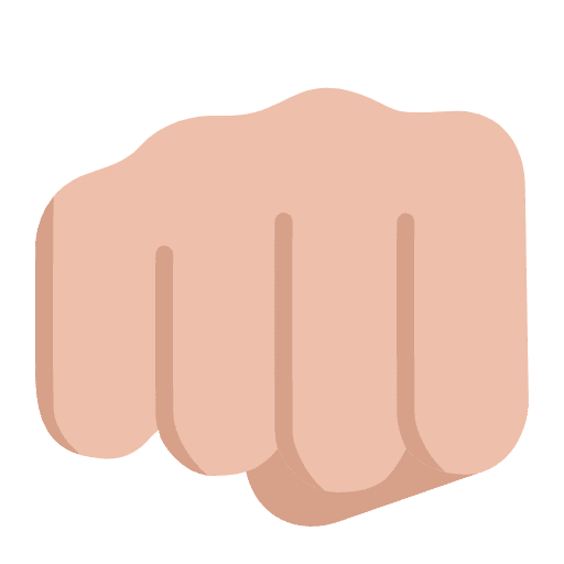Oncoming Fist Flat Medium Light Emoji from Fluent Emoji Flat Set