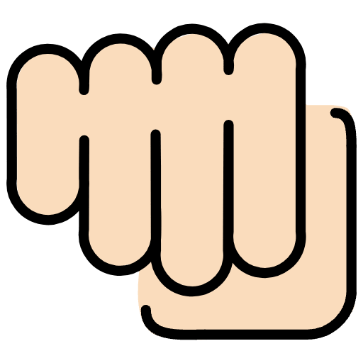Oncoming Fist Light Skin Tone Element from OpenMoji Emoji Set