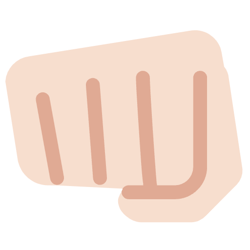 Oncoming Fist Light Skin Tone Element from Twemoji Emoji Set
