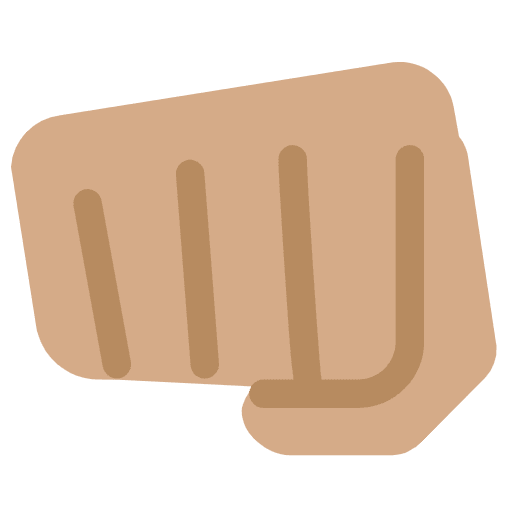 Oncoming Fist Medium Skin Tone Emoji from Twemoji Emoji Set