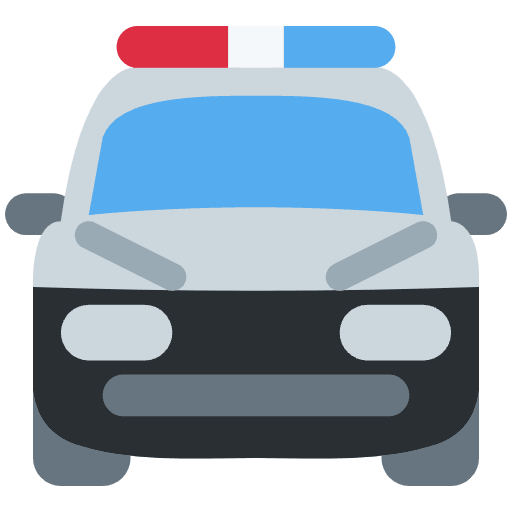Oncoming Police Car Emoji from Twemoji Emoji Set