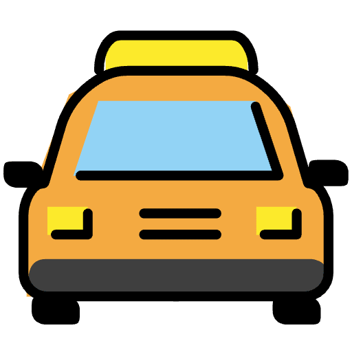 Oncoming Taxi Emoji from OpenMoji Set