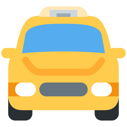 Oncoming Taxi Emoji from Twemoji Set