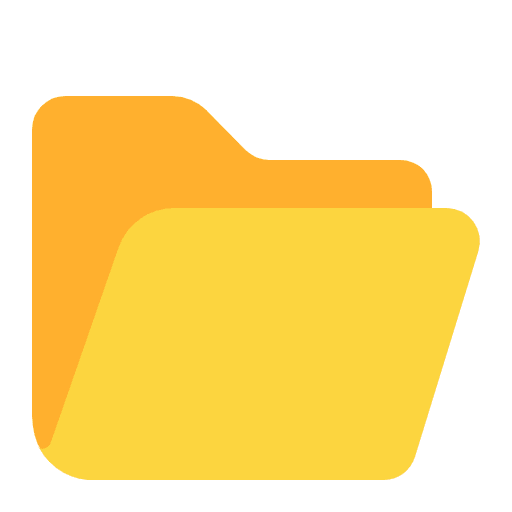 Open File Folder Flat Emoji from Fluent Emoji Flat Set