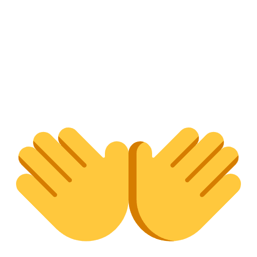 Open Hands Flat Default Emoji from Fluent Emoji Flat Set
