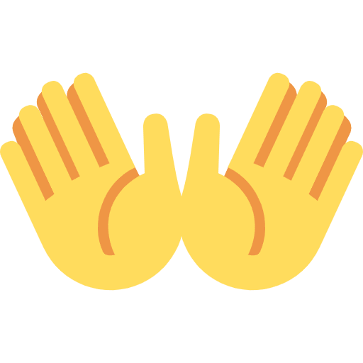 Open Hands Emoji from Twemoji Emoji Set