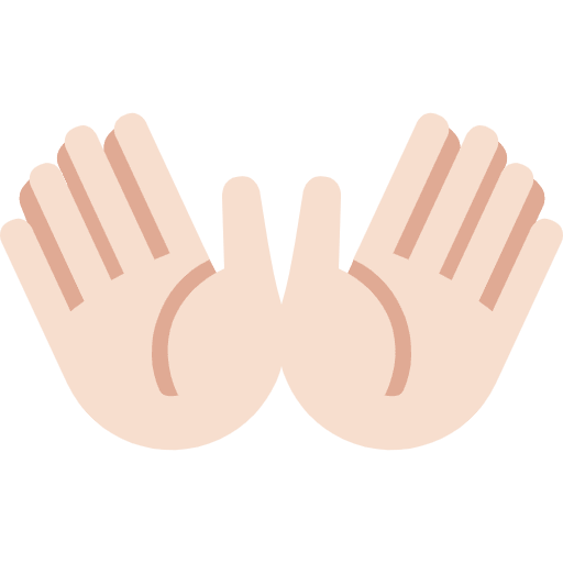 Open Hands Light Skin Tone Element from Twemoji Emoji Set